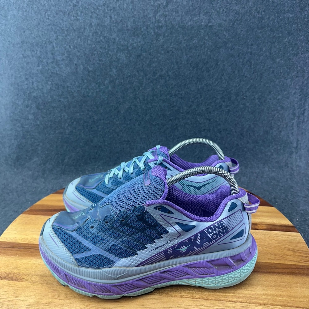 Hoka One One Stinson ATR 4 Womens 7.5 Running Shoes Navy Violet 1016789 TVIN - Picture 8 of 16